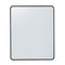 Black Aluminum Framed Rectangle Bathroom Wall Mirror With Brackets