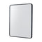 Black Aluminum Framed Rectangle Bathroom Wall Mirror With Brackets