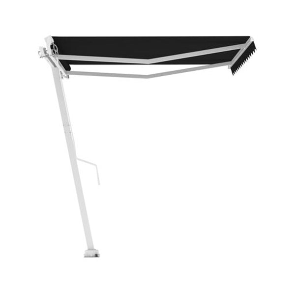 Freestanding Manual Retractable Awning 350 X 250 Cm Anthracite
