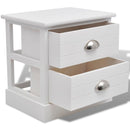French Bedside Cabinet - White