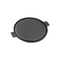 43Cm Round Ribbed Cast Iron Frying Pan With Handle