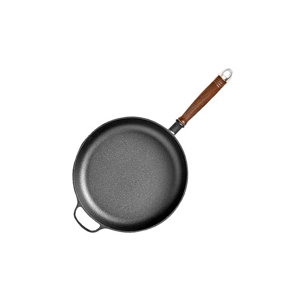 29Cm Round Cast Iron Frying Pan Steak Sizzle With Helper Handle