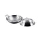 38Cm Stainless Steel Double Handle Wok Frying Fry Pan Skillet With Lid