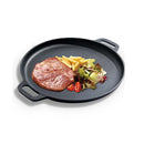Cast Iron 35Cm Frying Pan Nonstick Coating Steak Sizzle Platter