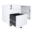 Fully Lockable Mobile Right Caddy White
