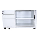 Fully Lockable Mobile Left Caddy White