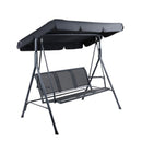 Swing Chair Outdoor Furniture Hanging Hammock Canopy Lounger Black