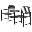 Outdoor Garden Bench Steel Table and chair Patio Furniture Loveseat Park