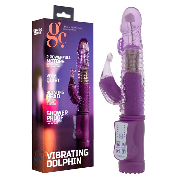 22 Cm Gc Purple Dolphin Pearl Vibrator
