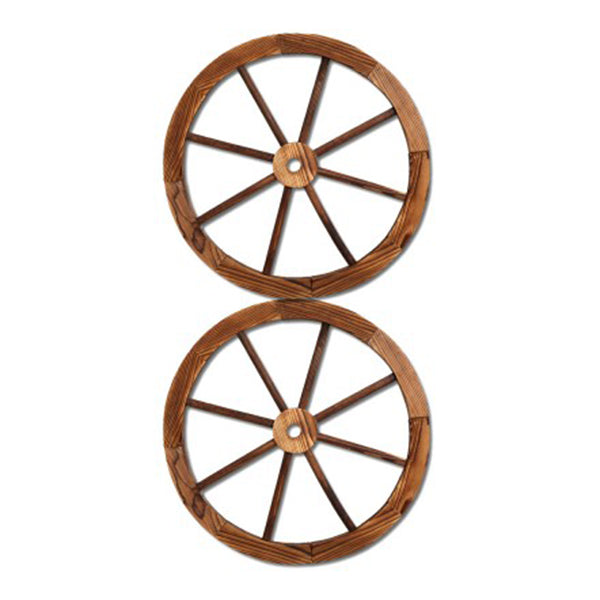 Gardeon Wooden Wagon Wheel X2