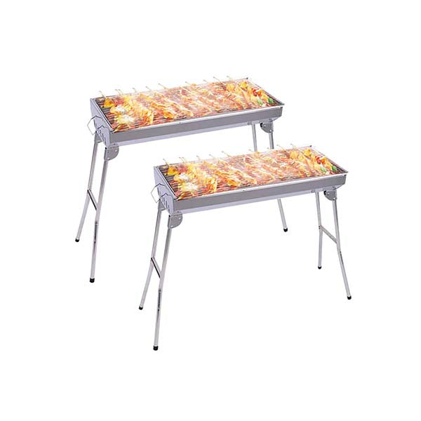 Soga 2X Skewers Grill Stainless Steel Bbq Outdoor 6 To 8 Persons
