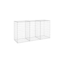 Gabion Wall With Covers Galvanised Steel 200 X 60 X 100 Cm