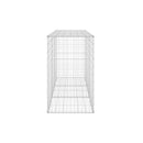 Gabion Wall With Covers Galvanised Steel 200 X 60 X 100 Cm