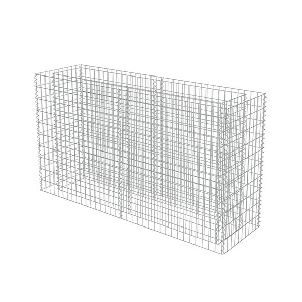 Gabion Planter Galvanised Steel 180 X 50 X 100 Cm