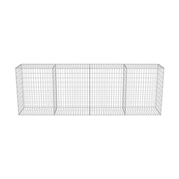 Gabion Wall With Covers Galvanised Steel 300 X 50 X 100 Cm