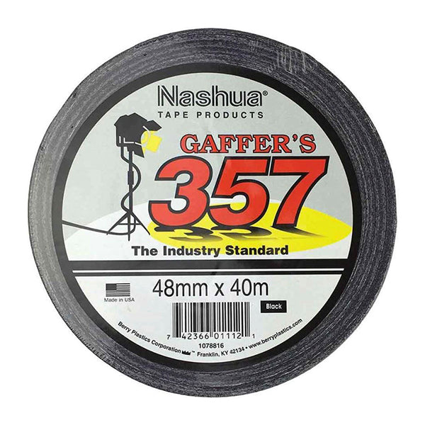 Gaffa Tape 48mmx40m Nashua Cloth 357 Waterproof Adhesive Duct Black