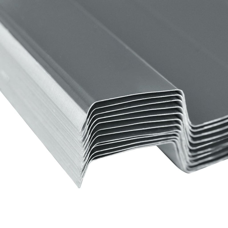 Galvanized Steel Roof Panels (12 Pcs) - Grey