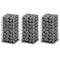 Galvanized Wire Gabion Wall Set 25 x 25 x 50 Cm (3 Pcs)