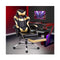 Gaming Chair Office Executive Racing Footrest Seat Leather
