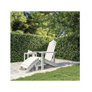 Garden Adirondack Chair With Footstool Hdpe White