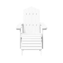 Garden Adirondack Chair With Footstool Hdpe White