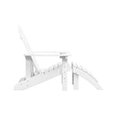 Garden Adirondack Chair With Footstool Hdpe White