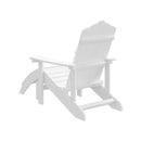 Garden Adirondack Chair With Footstool Hdpe White