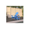 Garden Adirondack Chair With Table Hdpe Aqua Blue