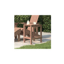 Garden Adirondack Table Brown 38 X 38 X 46 Cm Hdpe