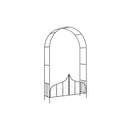 Garden Arch With Gate Black 138 X 40 X 238 Cm Iron
