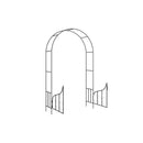 Garden Arch With Gate Black 138 X 40 X 238 Cm Iron