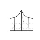 Garden Arch With Gate Black 138 X 40 X 238 Cm Iron