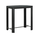 Garden Bar Table Black 100 Cm Poly Rattan