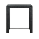 Garden Bar Table Black 100 Cm Poly Rattan