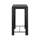 Garden Bar Table Black 100 Cm Poly Rattan