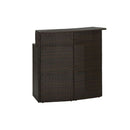 Garden Bar Table Brown 120 X 55 X 110 Cm Poly Rattan