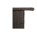 Garden Bar Table Brown 120 X 55 X 110 Cm Poly Rattan