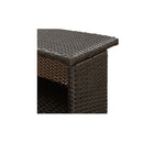Garden Bar Table Brown 120 X 55 X 110 Cm Poly Rattan