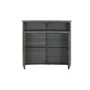 Garden Bar Table Grey Poly Rattan 120 X 55 X 110 Cm
