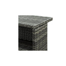 Garden Bar Table Grey Poly Rattan 120 X 55 X 110 Cm