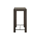 Garden Bar Table Poly Rattan Brown