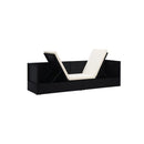 Garden Bed With Cushion And Pillows Poly Rattan Black