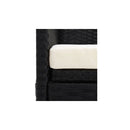 Garden Bed With Cushion And Pillows Poly Rattan Black