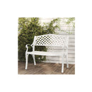 Garden Bench 102 Cm Cast Aluminium White