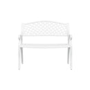 Garden Bench 102 Cm Cast Aluminium White