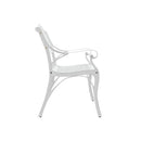 Garden Bench 102 Cm Cast Aluminium White
