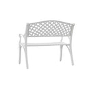 Garden Bench 102 Cm Cast Aluminium White