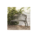 Garden Bench 108 Cm Cast Aluminium Green
