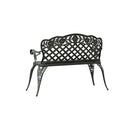 Garden Bench 108 Cm Cast Aluminium Green