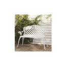 Garden Bench 108 Cm Cast Aluminium White